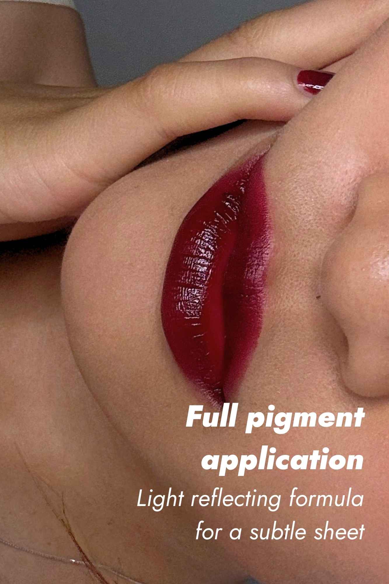 dark black cherry lip tint tutorial